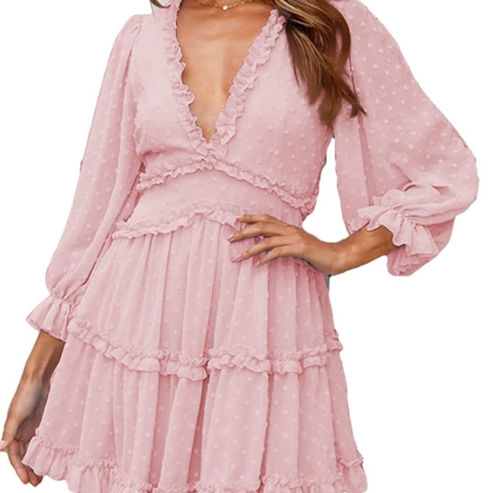 NWOT Pink Open Back Dress